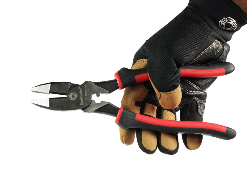 Southwire SCP9TPC High-Leverage Side Cutting Pliers with Fish Tape Puller; Crimper; and Comfort Grip Handles; 9-Inch - Image 2